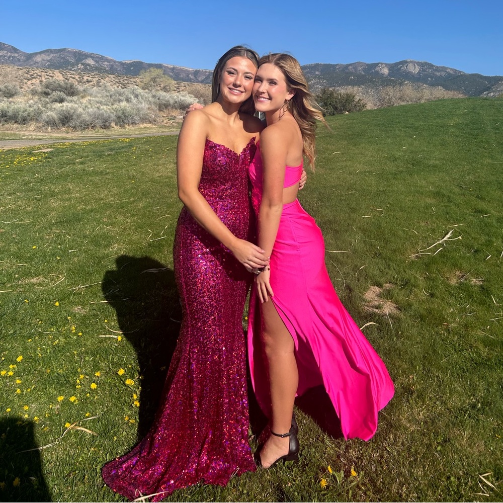 Hot Pink Portia and Scarlett Prom Dress Style PS23292